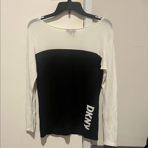 DKNY Monochrome Long Sleeve Blouse